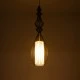 GloboStar® LILY 01561 Vintage Industrial Κρεμαστό Φωτιστικό Οροφής Μονόφωτο Μαύρο Μεταλλικό Πλέγμα και Υφασμάτινο Εσωτερικό Καπέλο Φ20 x Υ90cm