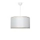 GloboStar® LOFTY 204-0091 Μοντέρνο Κρεμαστό Φωτιστικό Kαπέλο Μονόφωτο 1 x E27 IP20 Λευκό Ύφασμα - Μ38 x Π38 x Υ70cm