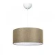 GloboStar® LOFTY 204-0090 Μοντέρνο Κρεμαστό Φωτιστικό Kαπέλο Μονόφωτο 1 x E27 IP20 Μπεζ Ύφασμα -Μ38 x Π38 x Υ70cm