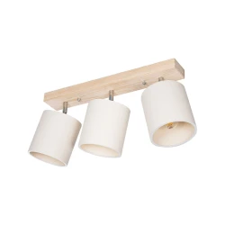 Vintage τρίφωτο φωτιστικό οροφής CUP με 3 ντουί E27 AC 220-240V IP20 λευκό-μπεζ 60x14x26cm