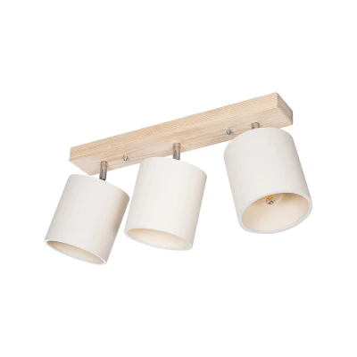 Vintage τρίφωτο φωτιστικό οροφής CUP με 3 ντουί E27 AC 220-240V IP20 λευκό-μπεζ 60x14x26cm