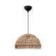 Boho Κρεμαστό Φωτιστικό Καμπάνα SAND Μονόφωτο 1 x E27 IP20 Μπεζ Σχοινί - Μ29 x Π29 x Υ16cm