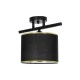 Vintage φωτιστικό οροφής μονόφωτο GLOWEN με ντουί E27 AC 220-240V IP20 μαύρο και χρυσό