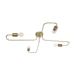 Vintage πολύφωτο οροφής MOORNA με 4 ντουί E27 AC 220-240V IP20 χρυσό 97x97x7cm