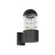 Φωτιστικό τοίχου απλίκα με ντουί 1 x E27 AC 220-240V IP20 σε μαύρο χρώμα μαύρο Μ11 x Π17 x Υ23cm