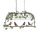 GloboStar® NEST 01645 Vintage Κρεμαστό Φωτιστικό Φιγούρα Δίφωτο 2 x E27 IP20 Χάλκινο Μέταλλο με Πράσινο Πλαστικό - Μ73.6 x Π37.5 x Y38.5cm