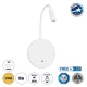 Φωτιστικό τοίχου και ανάγνωσης kelvo® GOOSE LED 6W 600lm θερμό λευκό 2700K με φορτιστή USB 3A επιτοίχιο 36° & 360° λευκό ματ 15.5x15x30.5cm