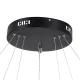 Κρεμαστό φωτιστικό οροφής LED kelvo® NEMESIS 120W 12000lm 180° AC 220-240V IP20 ρυθμιζόμενο λευκό CCT με χειριστήριο από 2700K έως 6000K ντιμαριζόμενο μαύρο ματ 80x80x80cm