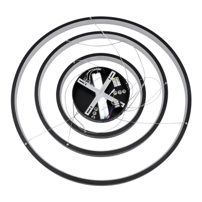 Κρεμαστό φωτιστικό οροφής LED kelvo® NEMESIS 120W 12000lm 180° AC 220-240V IP20 ρυθμιζόμενο λευκό CCT με χειριστήριο από 2700K έως 6000K ντιμαριζόμενο μαύρο ματ 80x80x80cm