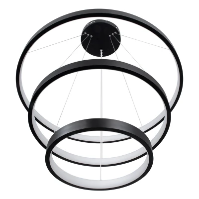 Κρεμαστό φωτιστικό οροφής LED kelvo® NEMESIS 120W 12000lm 180° AC 220-240V IP20 ρυθμιζόμενο λευκό CCT με χειριστήριο από 2700K έως 6000K ντιμαριζόμενο μαύρο ματ 80x80x80cm