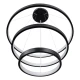 Κρεμαστό φωτιστικό οροφής LED kelvo® NEMESIS 120W 12000lm 180° AC 220-240V IP20 ρυθμιζόμενο λευκό CCT με χειριστήριο από 2700K έως 6000K ντιμαριζόμενο μαύρο ματ 80x80x80cm