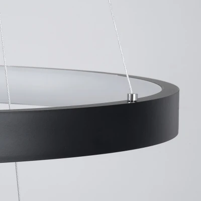 Κρεμαστό φωτιστικό οροφής LED kelvo® NEMESIS 120W 12000lm 180° AC 220-240V IP20 ρυθμιζόμενο λευκό CCT με χειριστήριο από 2700K έως 6000K ντιμαριζόμενο μαύρο ματ 80x80x80cm