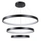 Κρεμαστό φωτιστικό οροφής LED kelvo® NEMESIS 120W 12000lm 180° AC 220-240V IP20 ρυθμιζόμενο λευκό CCT με χειριστήριο από 2700K έως 6000K ντιμαριζόμενο μαύρο ματ 80x80x80cm