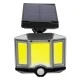 Αυτόνομος  ηλιακός προβολέας LED COB 20W ψυχρό φως 6000K 1500lm με μπαταρία 2400mAh, φωτοβολταϊκό πάνελ με αισθητήρα ημέρας-νύχτας-κίνησης IP65