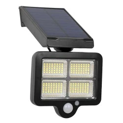 Αυτόνομος ηλιακός προβολέας LED SMD 20W ψυχρό φως 6000K 1500lm με μπαταρία 2400mAh, φωτοβολταϊκό πάνελ με αισθητήρα ημέρας-νύχτας-κίνησης IP65