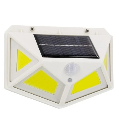 Αυτόνομο ηλιακό φωτιστικό LED COB 10W ψυχρό φως 6000K IP65 με ενσωματωμένη μπαταρία 1200mAh & αισθητήρα ημέρας-νύχτας-κίνησης