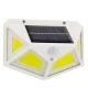 Αυτόνομο ηλιακό φωτιστικό LED COB 10W ψυχρό φως 6000K IP65 με ενσωματωμένη μπαταρία 1200mAh & αισθητήρα ημέρας-νύχτας-κίνησης