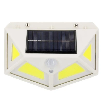 Αυτόνομο ηλιακό φωτιστικό LED COB 10W ψυχρό φως 6000K IP65 με ενσωματωμένη μπαταρία 1200mAh & αισθητήρα ημέρας-νύχτας-κίνησης