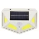 Αυτόνομο ηλιακό φωτιστικό LED COB 10W ψυχρό φως 6000K IP65 με ενσωματωμένη μπαταρία 1200mAh & αισθητήρα ημέρας-νύχτας-κίνησης