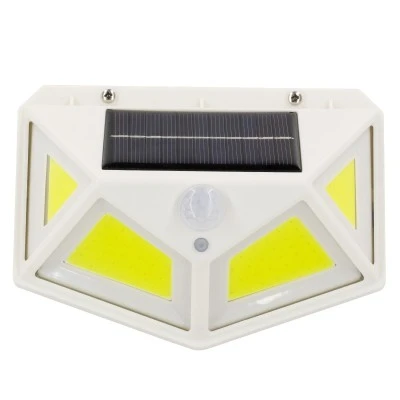 Αυτόνομο ηλιακό φωτιστικό LED COB 10W ψυχρό φως 6000K IP65 με ενσωματωμένη μπαταρία 1200mAh & αισθητήρα ημέρας-νύχτας-κίνησης
