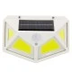 Αυτόνομο ηλιακό φωτιστικό LED COB 10W ψυχρό φως 6000K IP65 με ενσωματωμένη μπαταρία 1200mAh & αισθητήρα ημέρας-νύχτας-κίνησης