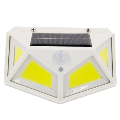 Αυτόνομο ηλιακό φωτιστικό LED COB 10W ψυχρό φως 6000K IP65 με ενσωματωμένη μπαταρία 1200mAh & αισθητήρα ημέρας-νύχτας-κίνησης