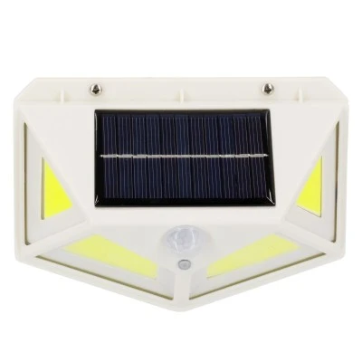 Αυτόνομο ηλιακό φωτιστικό LED COB 10W ψυχρό φως 6000K IP65 με ενσωματωμένη μπαταρία 1200mAh & αισθητήρα ημέρας-νύχτας-κίνησης