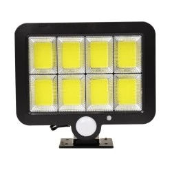 Ηλιακός προβολέας LED 40W 2000lm αδιάβροχος IP65 με ενσωματωμένη μπαταρία 2400mAh αισθητήρα ημέρας-νύχτας και κίνησης σε ψυχρό λευκό φως 6000K