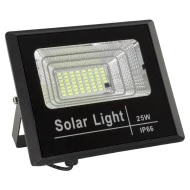Αυτόνομος ηλιακός προβολέας LED SMD 25W ψυχρό φως 6000K 2000lm με μπαταρία 3000mAh, φωτοβολταϊκό πάνελ με αισθητήρα ημέρας-νύχτας IP66