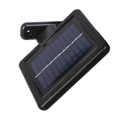 Μαύρο αυτόνομο ηλιακό φωτιστικό LED SMD 10W 150lm με ενσωματωμένη μπαταρία 1200mAh φωτοβολταϊκό πάνελ αισθητήρα ημέρας νύχτας και PIR αισθητήρα κίνησης αδιάβροχο IP54 ψυχρό λευκό 6000K