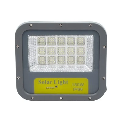 Αυτόνομος ηλιακός προβολέας LED 150W 15000lm ψυχρό φως με μπαταρία 15000mAh & φωτοβολταϊκό πάνελ με αισθητήρα ημέρας-νύχτας  IP66