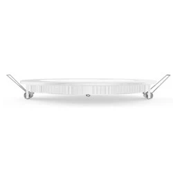 Led slim panel λευκό στρογγυλό χωνευτό 12W 230V ενδιάμεσο λευκό φως 4000k δέσμης 120° 950lm