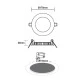 Led slim panel λευκό στρογγυλό χωνευτό 12W 230V ενδιάμεσο λευκό φως 4000k δέσμης 120° 950lm Led slim panel λευκό στρογγυλό χωνευτό 12W 230V ενδιάμεσο λευκό φως 4000k δέσμης 120° 950lm