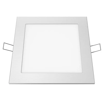Led slim panel νίκελ ματ τετράγωνο χωνευτό 12W 230V ενδιάμεσο φως 4000k δέσμης 120° 950lm Led slim panel νίκελ ματ τετράγωνο χωνευτό 12W 230V ενδιάμεσο φως 4000k δέσμης 120° 950lm