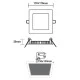 Led slim panel λευκό τετράγωνο χωνευτό 12W 230V ενδιάμεσο φως 4000k δέσμης 120° 950lm
