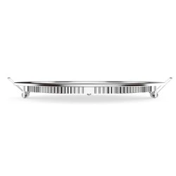 Led slim panel νίκελ ματ στρογγυλό χωνευτό 18W 230V θερμό φως 3000k δέσμης 120° 1400lm