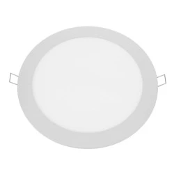 Led slim panel λευκό στρογγυλό χωνευτό 18W 230V θερμό λευκό φως 3000k δέσμης 120° 1400lm Φ225