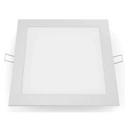 Led slim panel λευκό τετράγωνο χωνευτό 18W 230V ψυχρό φως 6500k δέσμης 120° 1510lm