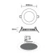 Led slim panel λευκό στρογγυλό χωνευτό 24W 230V ενδιάμεσο λευκό φως 4000k δέσμης 120° 1880lm Φ300