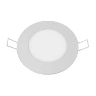 Led slim panel λευκό στρογγυλό χωνευτό 6W 230V ψυχρό λευκό φως 6500k δέσμης 120° 450lm
