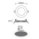 Led slim panel λευκό στρογγυλό χωνευτό 6W 230V ψυχρό λευκό φως 6500k δέσμης 120° 450lm Led slim panel λευκό στρογγυλό χωνευτό 6W 230V ψυχρό λευκό φως 6500k δέσμης 120° 450lm