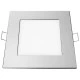 Led slim panel νίκελ ματ τετράγωνο χωνευτό 6W 230V θερμό φως 3000k δέσμης 120° 400lm