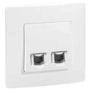 Πρίζα πληροφορικής διπλή RJ45 ΚΑΤ. 6UPT λευκή Legrand Niloe