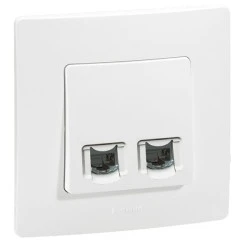 Πρίζα πληροφορικής διπλή RJ45 ΚΑΤ. 6UPT λευκή Legrand Niloe