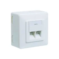 ΠΡΙΖΑ ΤΟΙΧΟΥ ΕΞΩΤΕΡΙΚΗ CAT6D GOOBAY 68244 ΛΕΥΚΟΥ ΧΡΩΜΑΤΟΣ 2xRJ45 ΘΩΡΑΚΙΣΜΕΝΗ LSA+TERMINALS