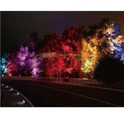 Προβολέας με 2 led COB 140W 230V πορτοκαλί φως 100° αλουμινίου ανθρακί στεγανός IP65