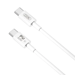 Καλώδιο φόρτισης και δεδομένων XO NB-Q190B USB-C σε USB-C 60W 2m λευκό