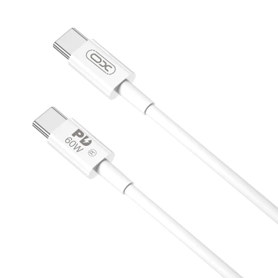 Καλώδιο φόρτισης και δεδομένων XO NB-Q190B USB-C σε USB-C 60W 2m λευκό Καλώδιο φόρτισης και δεδομένων XO NB-Q190B USB-C σε USB-C 60W 2m λευκό
