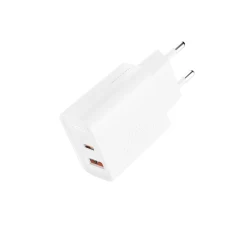 Τροφοδοτικό-ταχυφορτιστής XO-L161 με 2 εξόδους USB-A 18W και USB-C 20W