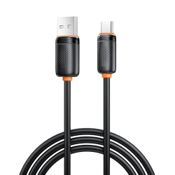 Καλώδιο USB-A σε USB Type-C 1m XO NB302 σε μαύρο χρώμα με λειτουργία ταχείας φόρτισης & μεταφορά δεδομένων